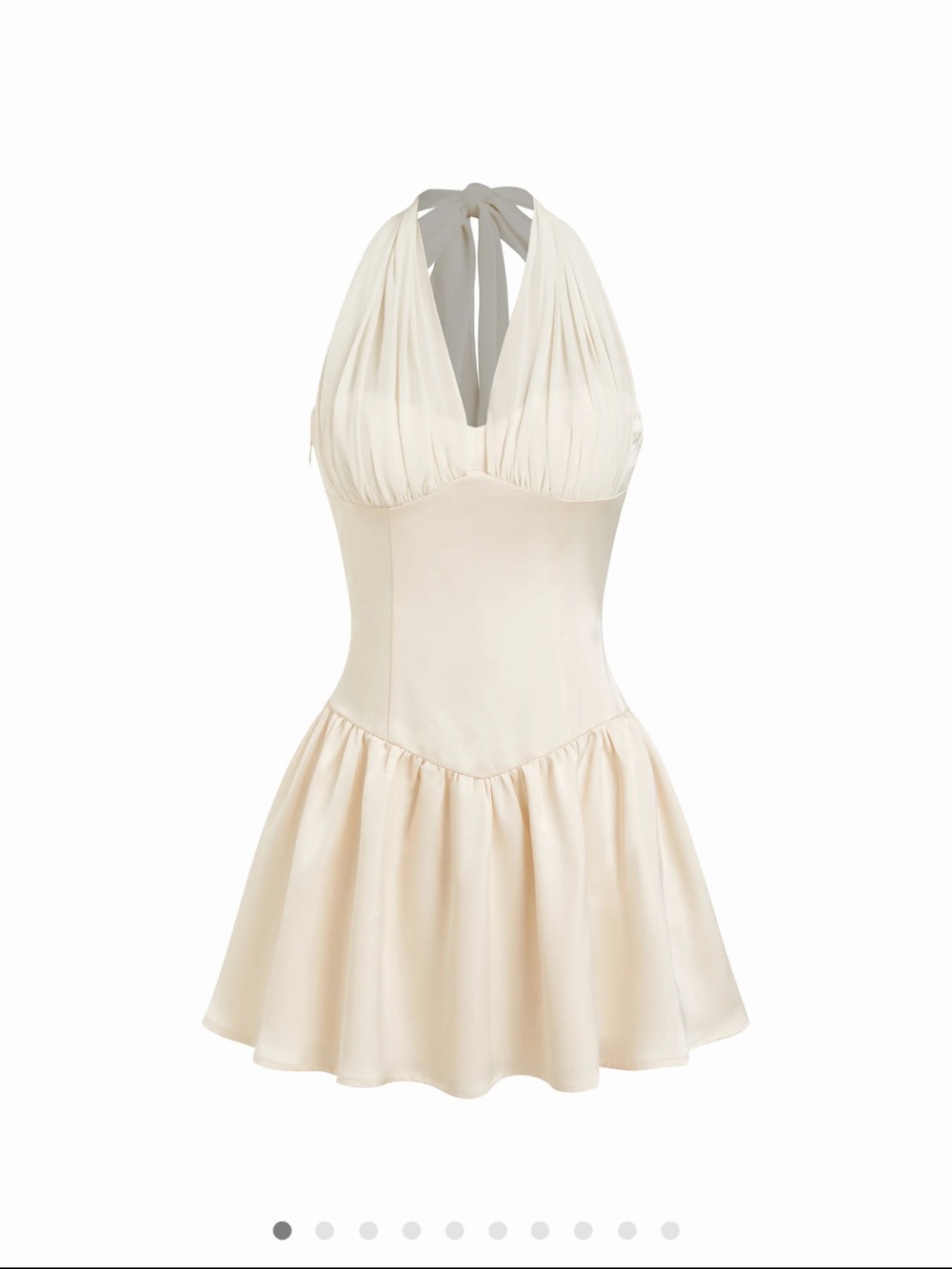 Cider Cream Halter Top with Playful Pink Tag